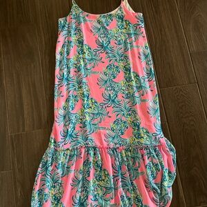 Lilly Pulitzer Pink and Blue Midi Dress